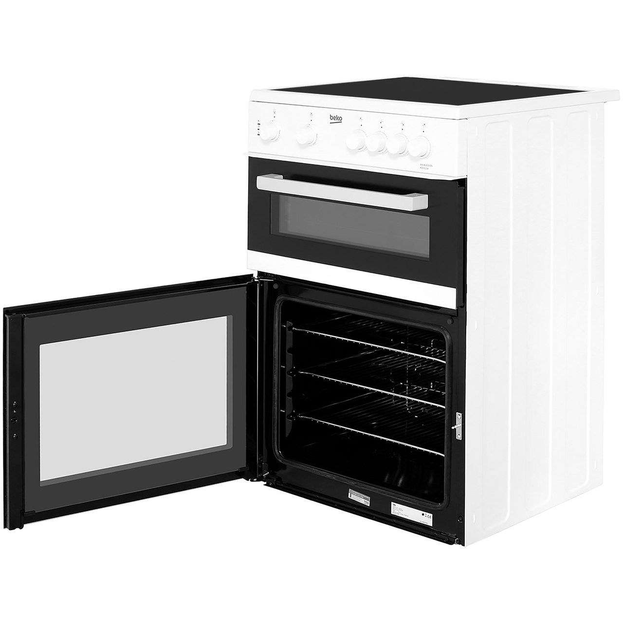 Beko Kdc W Free Standing A A Electric Cooker With Ceramic Hob Cm