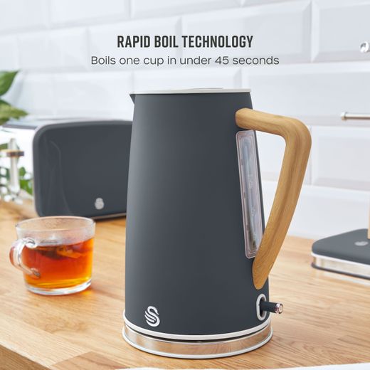 Swan Nordic SK14610GRYN Kettle - Grey - Annotation - Rapid boil shot