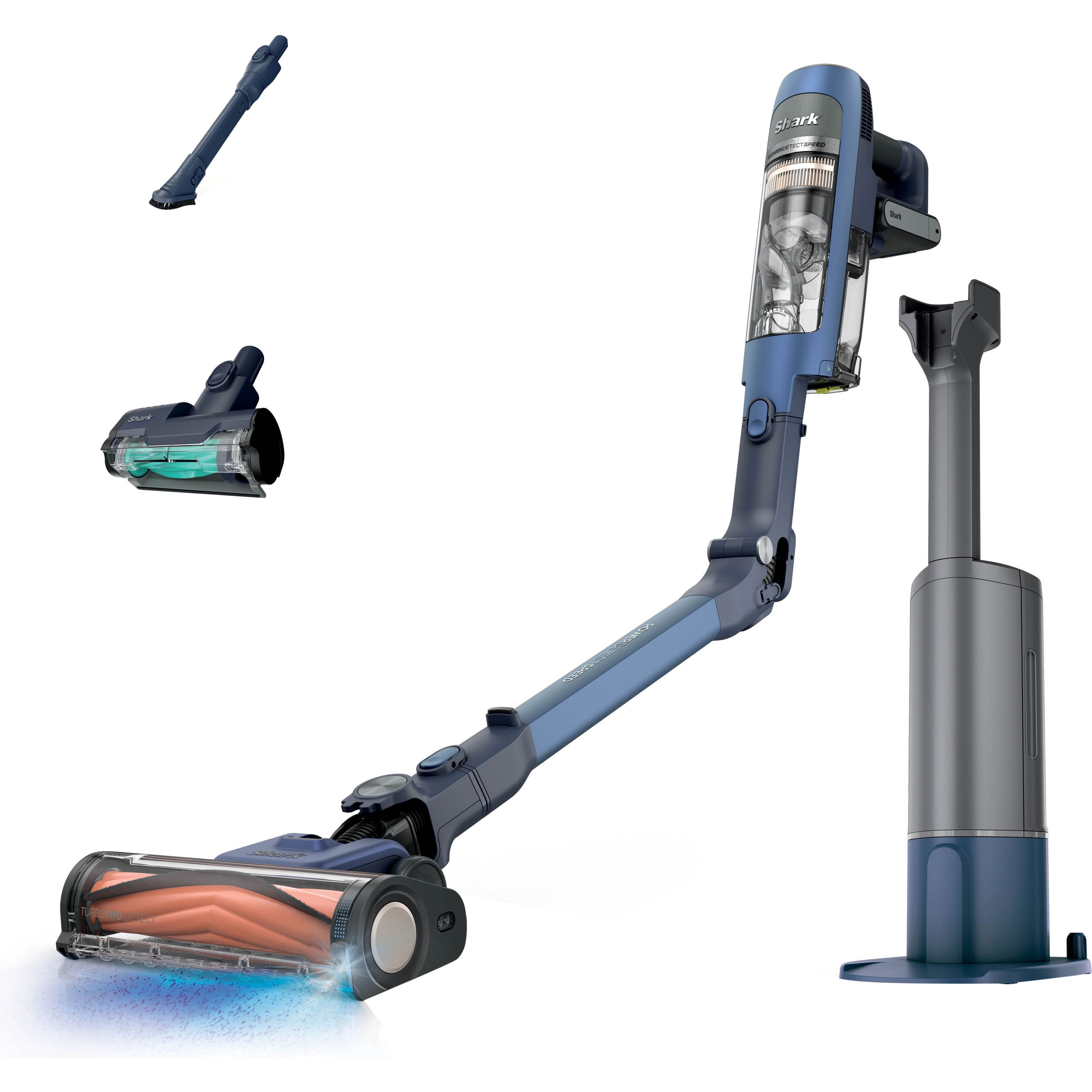 Image of Shark PowerDetect Speed Clean and Empty Pet ProCordless Vacuum Cleaner with up to 60 Minutes Run Time - Ultramarine - IA3241UKT, Blue