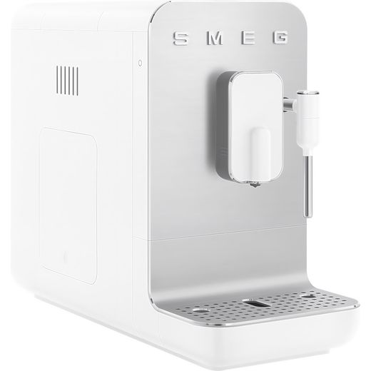 Smeg BCC12WHMUK Coffee Machines Matte White - Right perspective shot