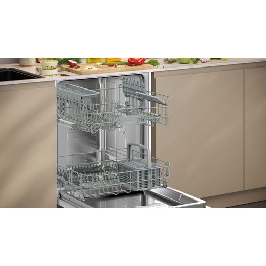 NEFF N30 Fully Integrated Standard Dishwasher - Silver - dishwasher in kictehn shot