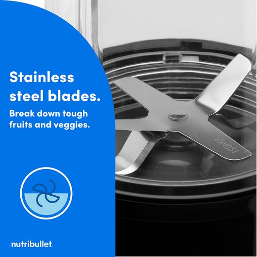 NutriBullet 600 Series 02548 - Black - Annotation - Stainless steel blades