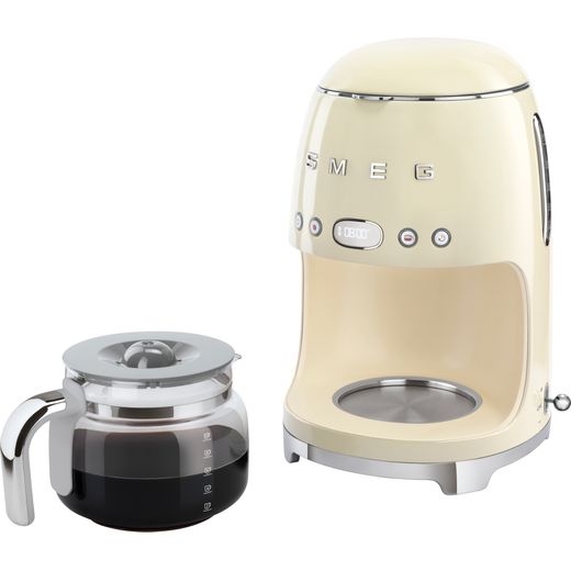 Smeg DCF02CRUK Filter Coffee Machine with Timer - Cream