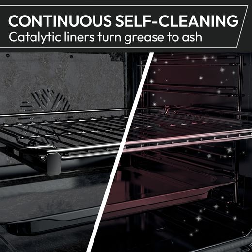 Hoover HO6 H3T1CTX Built In Electric Single Oven - Stainless Steel - Annotation - Self cleaning shot