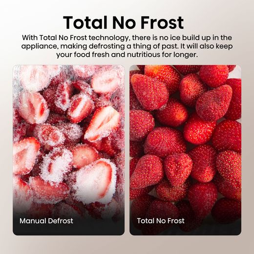 Hisense 70/30 Total No Frost Fridge Freezer - Stainless Steel - Annotation - Total no frost shot