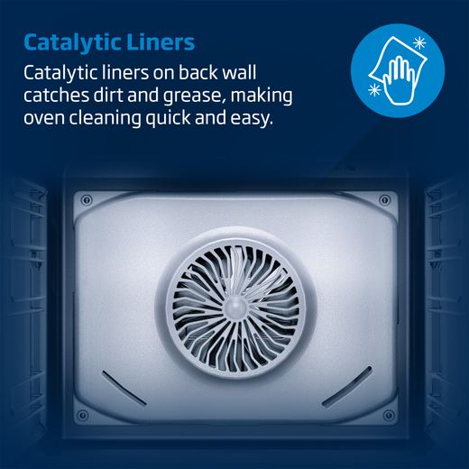 Beko AeroPerfect™ RecycledNet® Electric Single Oven - Stainless Steel - Annotation - Catalytic liners