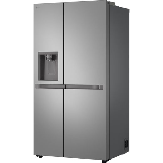 LG NatureFRESH™ American Fridge Freezer - Prime Silver - Right perspective shot 