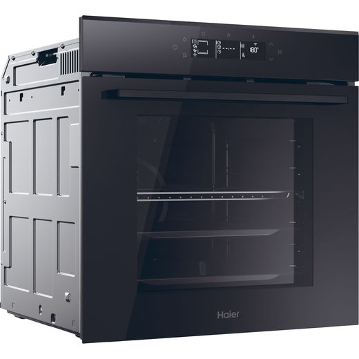 Haier ID Series 2 Built In Electric Single Oven - Black  - Right perspective shot 
