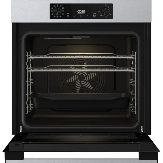 Hisense Hi2 BI622AXPGUK Built In Electric Single Oven - Stainless Steel - Door open