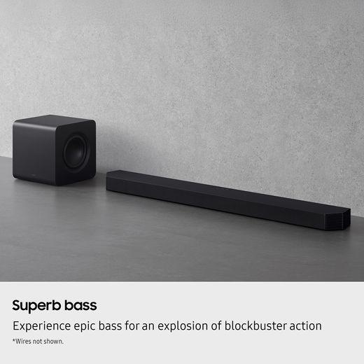 Samsung Q-Series HW-Q800F Bluetooth 5.1.2 Soundbar - Obsidian Black - Annotation - Epic bass
