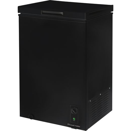 Russell Hobbs Chest Freezer - Black - Left perspective shot