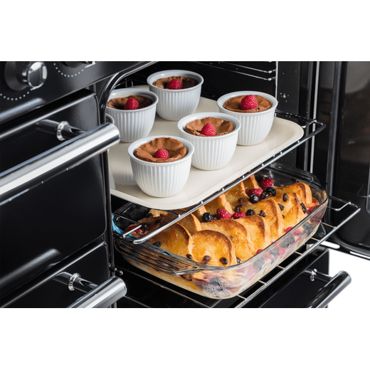 Rangemaster Toledo + TOLP110DFFGB/C 110cm Dual Fuel Range Cooker - Black / Chrome