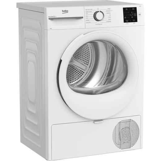 Beko BM3T31023W Heat Pump Tumble Dryer - White - Right perspective shot