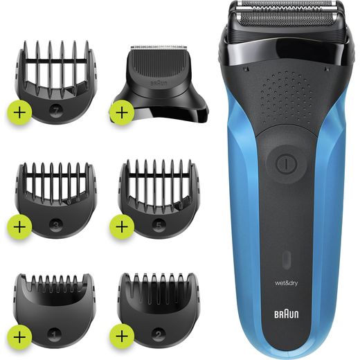 Braun Series 3 Mens Shaver Black / Blue