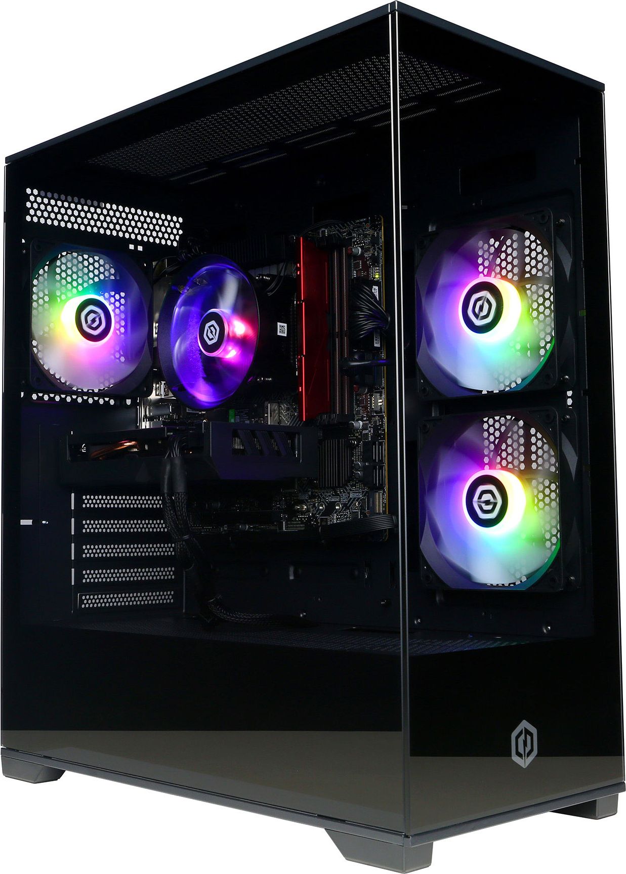 CyberPowerPC - Gaming PC - AMD Ryzen 5 5500 - NVIDIA GeForce RTX 5060 - 16GB RAM - 1TB SSD - Black