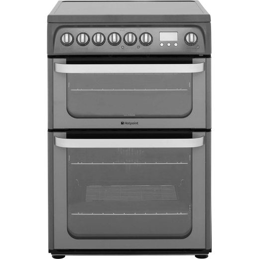 Hotpoint Ultima HUE61GS Electric Cooker with Ceramic Hob - Graphite - A/A Rated