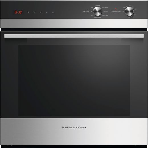 Fisher & Paykel Designer OB60SC7CEX1 Built In Electric Single Oven - Black / Stainless Steel
