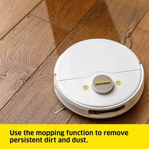 Kärcher RCV 5 Robotic Vacuum Cleaner - White - Annotation - Mopping function