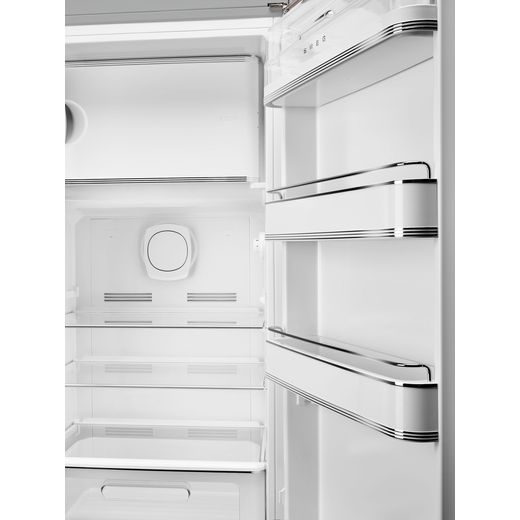 Smeg Right Hand Hinge FAB28RSV6 153cm High Small Fridge with Ice Box - Silver - Internal shot