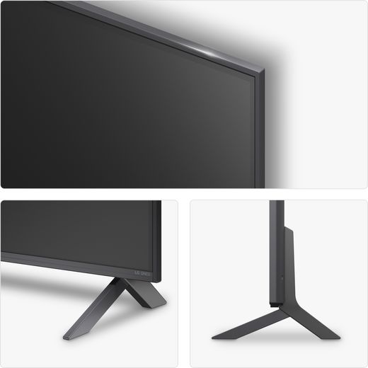 LG QNED80A6 43" 4K Ultra HD MiniLED Smart TV - Annotation - Bezel and stand