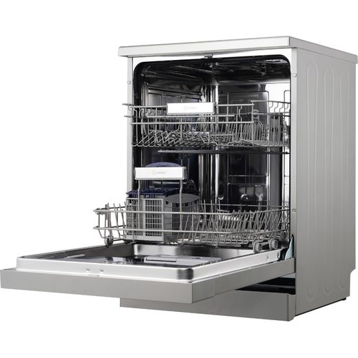 Indesit Standard Dishwasher - Silver - left perspective shot 