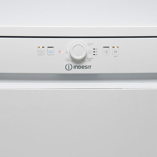 Indesit Standard Dishwasher - White - Control panel
