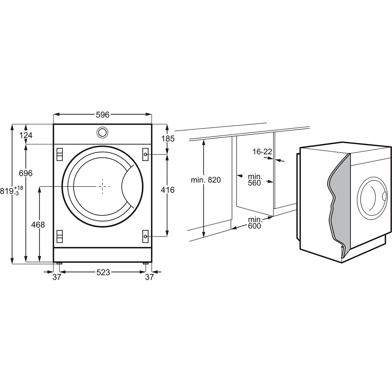 zanussi z816wt85bi integrated washer dryer