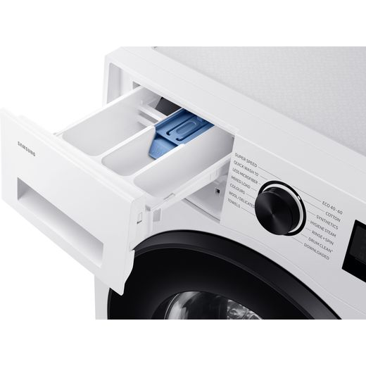 Samsung Series 5 AI Energy WW80FG5L32AEEU Washing Machine with 1200 rpm - White - Detergent drawer shot