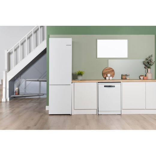 Bosch Series 4 70/30 Frost Free Fridge Freezer - White  - Fridge freezer in Kitchen shot