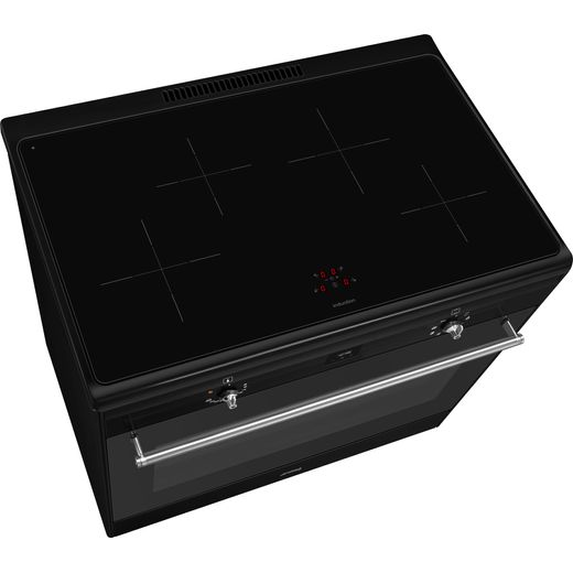 Smeg Concert Electric Range Cooker with Zone induction hob Hob - Black - Top hob perspective shot