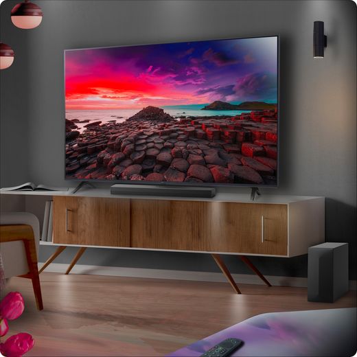 LG US60T.AGBRLLK Bluetooth 3.1 Soundbar - Black - Soundbar in living room under tv shot
