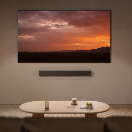 Samsung Q-Series HW-QS90H Bluetooth 7.1.2 Soundbar - Black - sound bar in living room shot