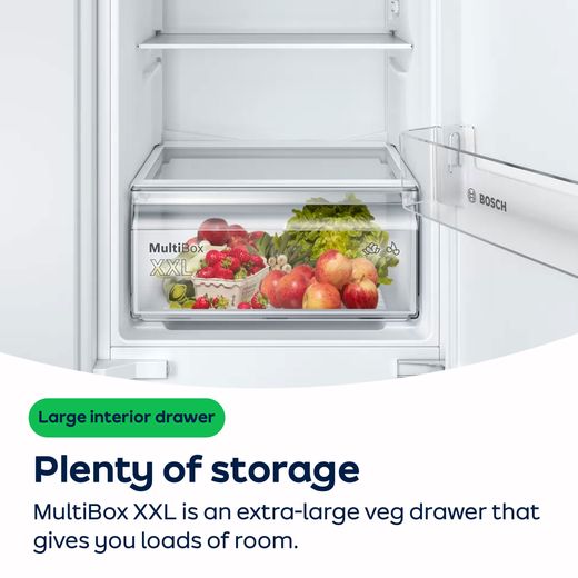 Bosch Series 6 KIR81ADD0G Integrated Upright Fridge - Fixed Door Fixing Kit - White - AO Annotation -  MultiBox-XXL