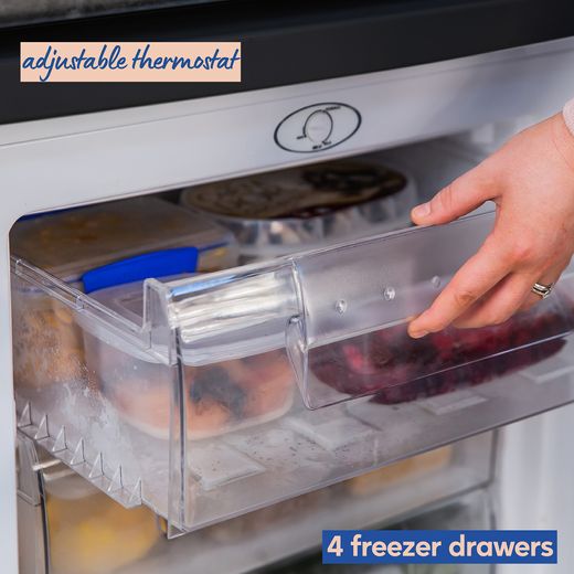 Russell Hobbs Under Counter Freezer - Black - Annotation - Adjustable thermostat shot