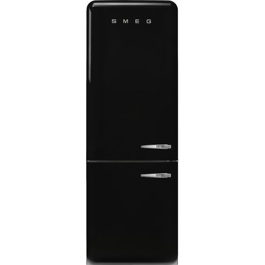 Smeg Left Hand Hinge FAB38LBL5 70/30 Frost Free Fridge Freezer - Black - E Rated