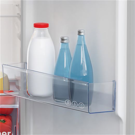 Beko LSG4545W Fridge - White - Close up door shelf shot