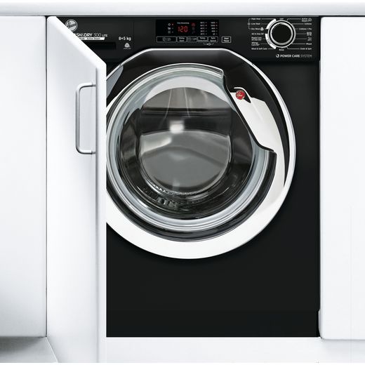 Hoover H-WASH&DRY 300 LITE HBDS485D1ACBE Integrated 8Kg / 5Kg Washer Dryer with 1400 rpm - Black - E Rated