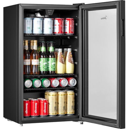 Midea Wine Cooler - Black  - right perspective with door open shot 