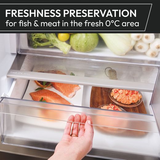 Hoover H-COMBI 300 HONCQ2T618AWK 185cm 60/40 No Frost Fridge Freezer - White - Annotation - Fresh 0 shot