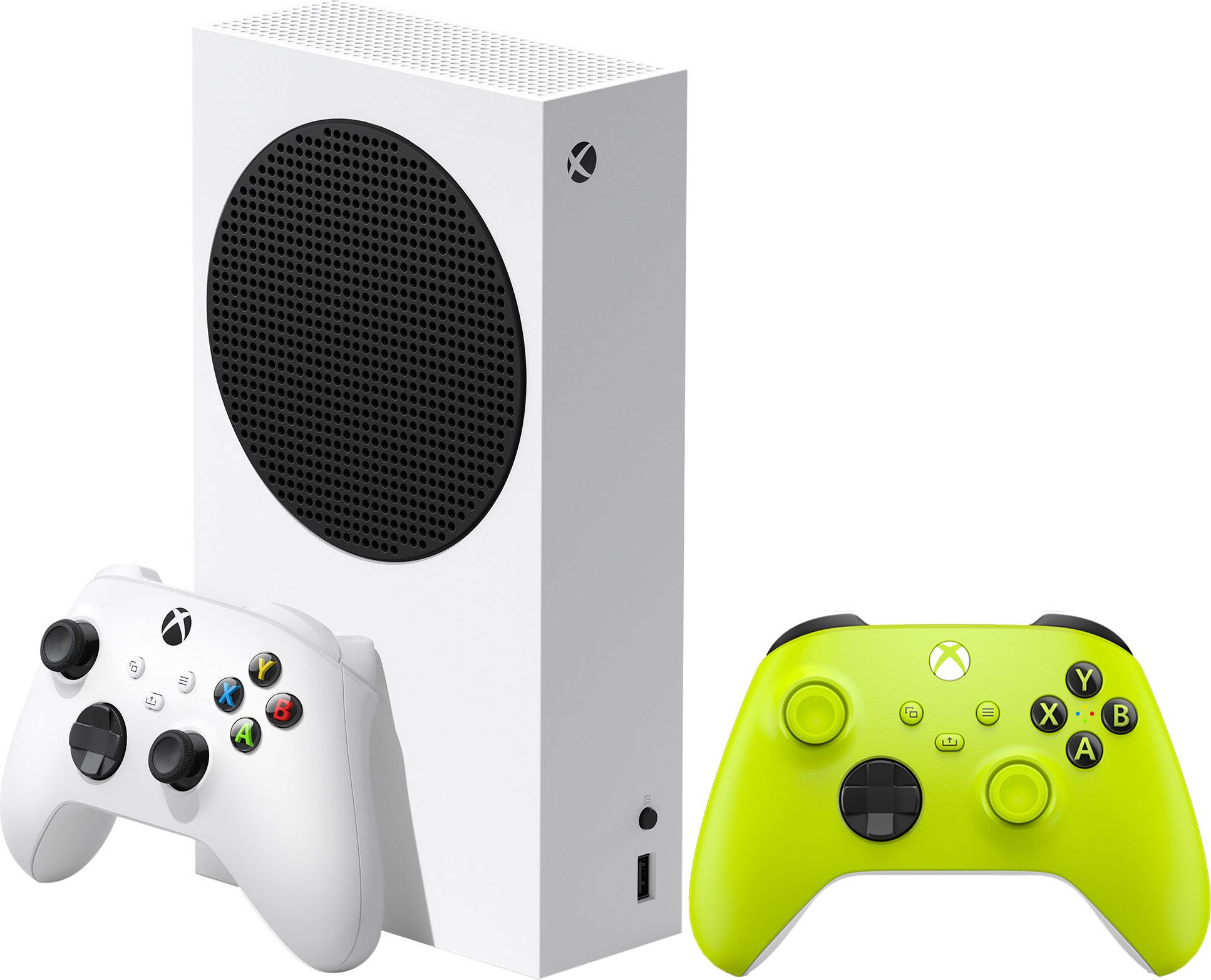 Xbox Series S 512 GB with Extra Electric Volt Wireless Controller - White, White