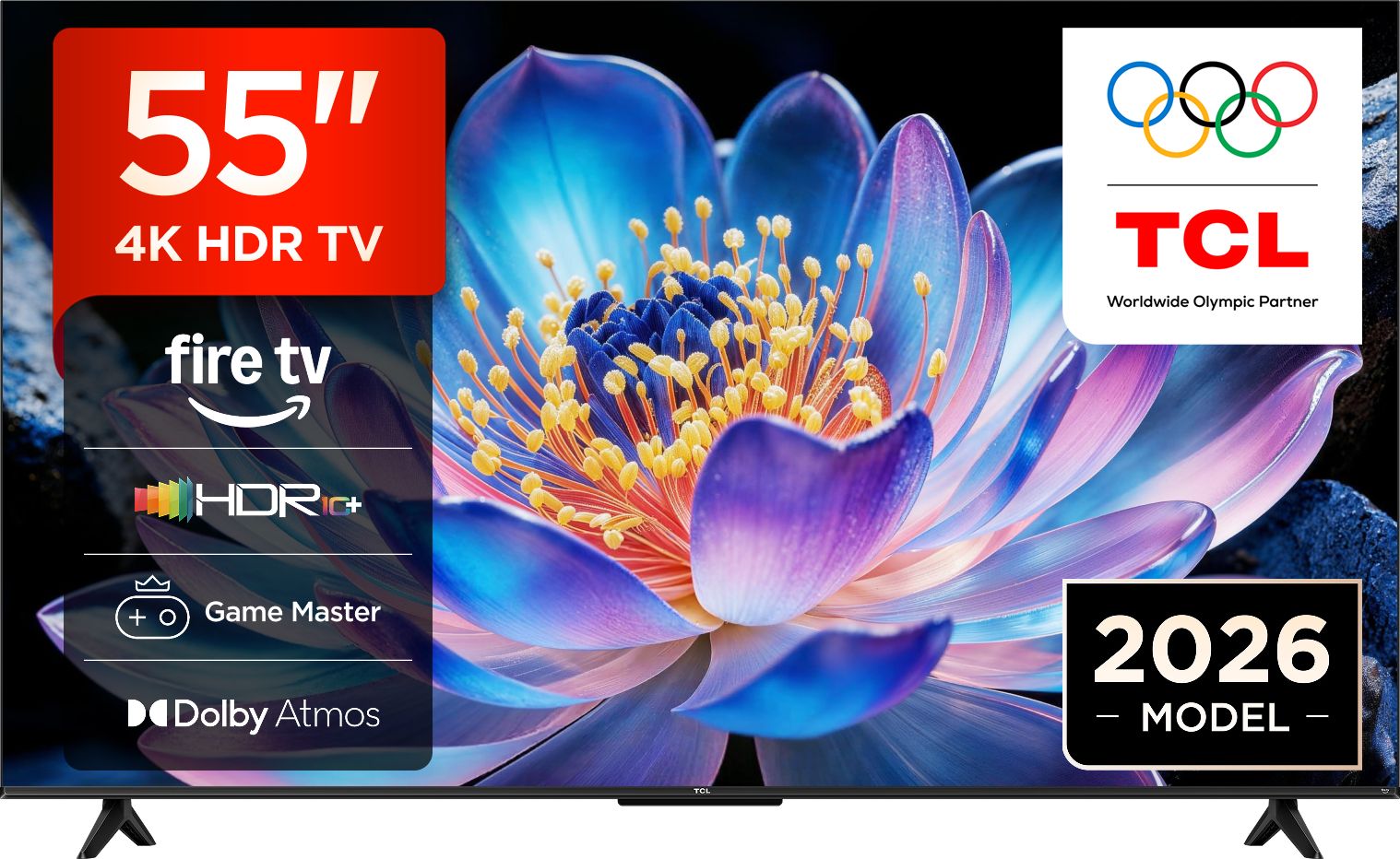 TCL - 55V6D-UK - Smart LED TV - 55 Inch - 4K Ultra HD - Black