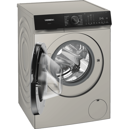Siemens IQ-500 i-Dos™ WG46H2AXGB 9.0kg Washing Machine with 1600 rpm - Silver - Door open