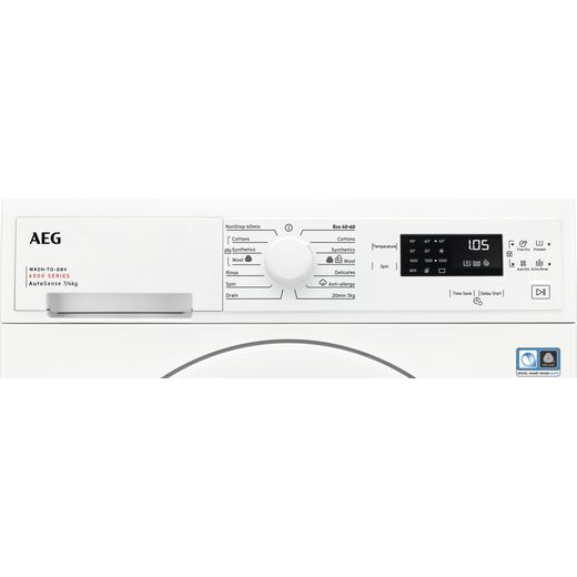 AEG 7Kg / 4Kg Washer Dryer - White - Control panel shot