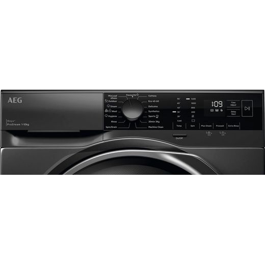 AEG LFO7114AU4B Washing Machine with 1400 rpm - Anthracite - control panel shot