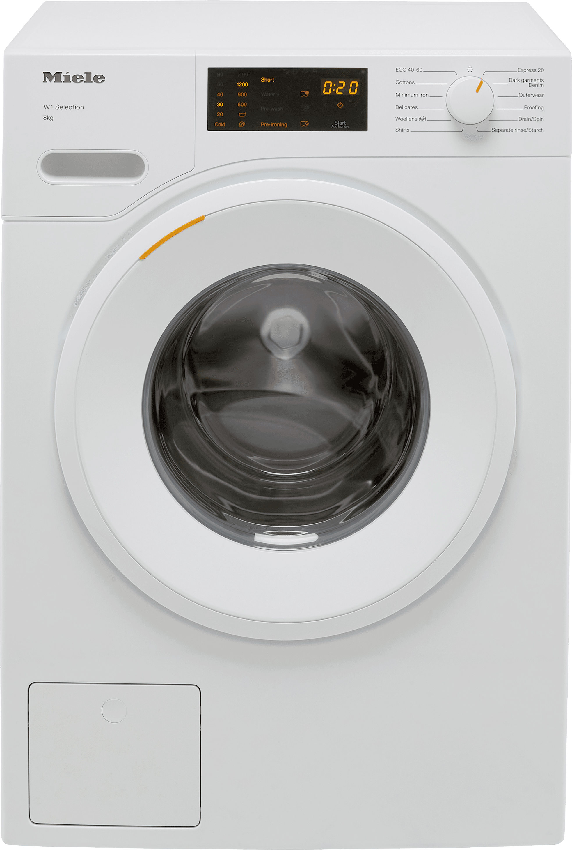 Miele W1 WSD023WCS 8kg Washing Machine with 1400 rpm - White - A Rated, White
