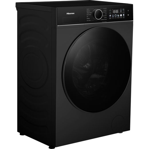 Hisense KitchenFit 3i Series WF3I9043BBFS2 9kg WiFi Connected Washing Machine with 1400 rpm - Black - right perpsective shot