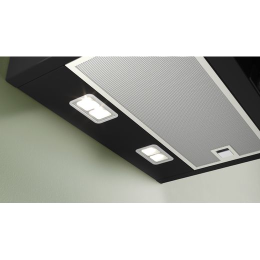 Bosch Series 4 DWK67FN60B Chimney Cooker Hood - Black - Close up underneath light shot