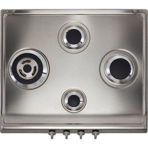 Smeg Cucina SR60GHS 60cm Gas Hob - Stainless Steel - Front shot without pan supports