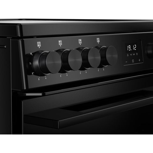 Belling BEL FSA VISION 60E 60cm Double Oven Electric Cooker with Ceramic Hob - Black - Control panel