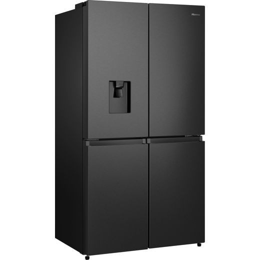 Hisense American Fridge Freezer - Black - Right perspective